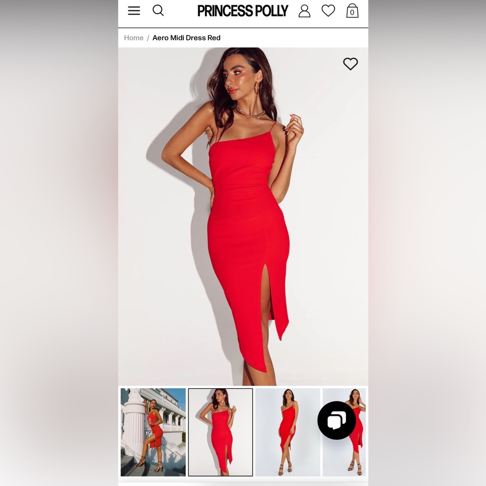 Red Sleeveless Bodycon Princess Polly Dress